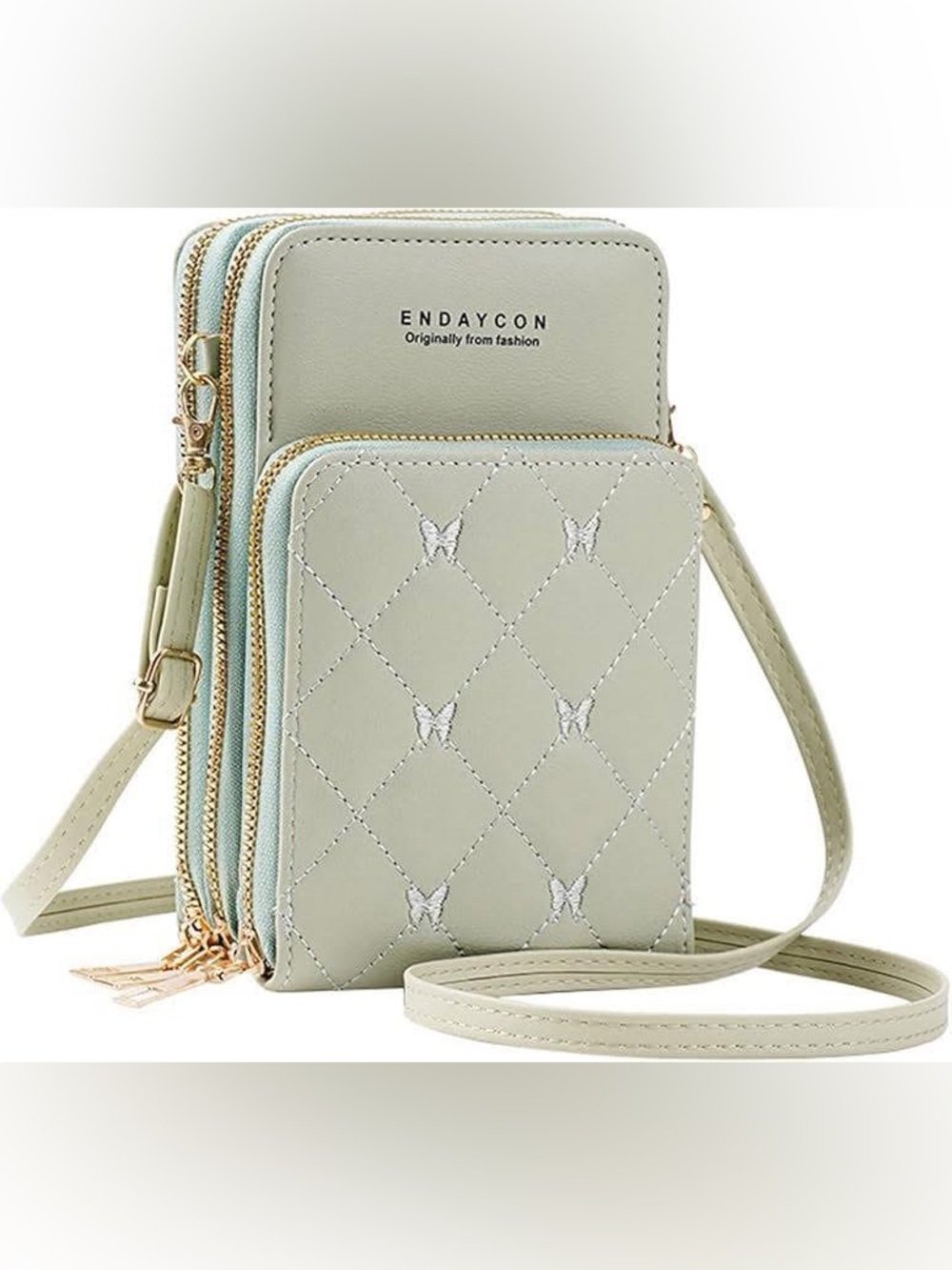 Endaycon Small Crossbody Bag Cell Phone Purse Wallet Sage